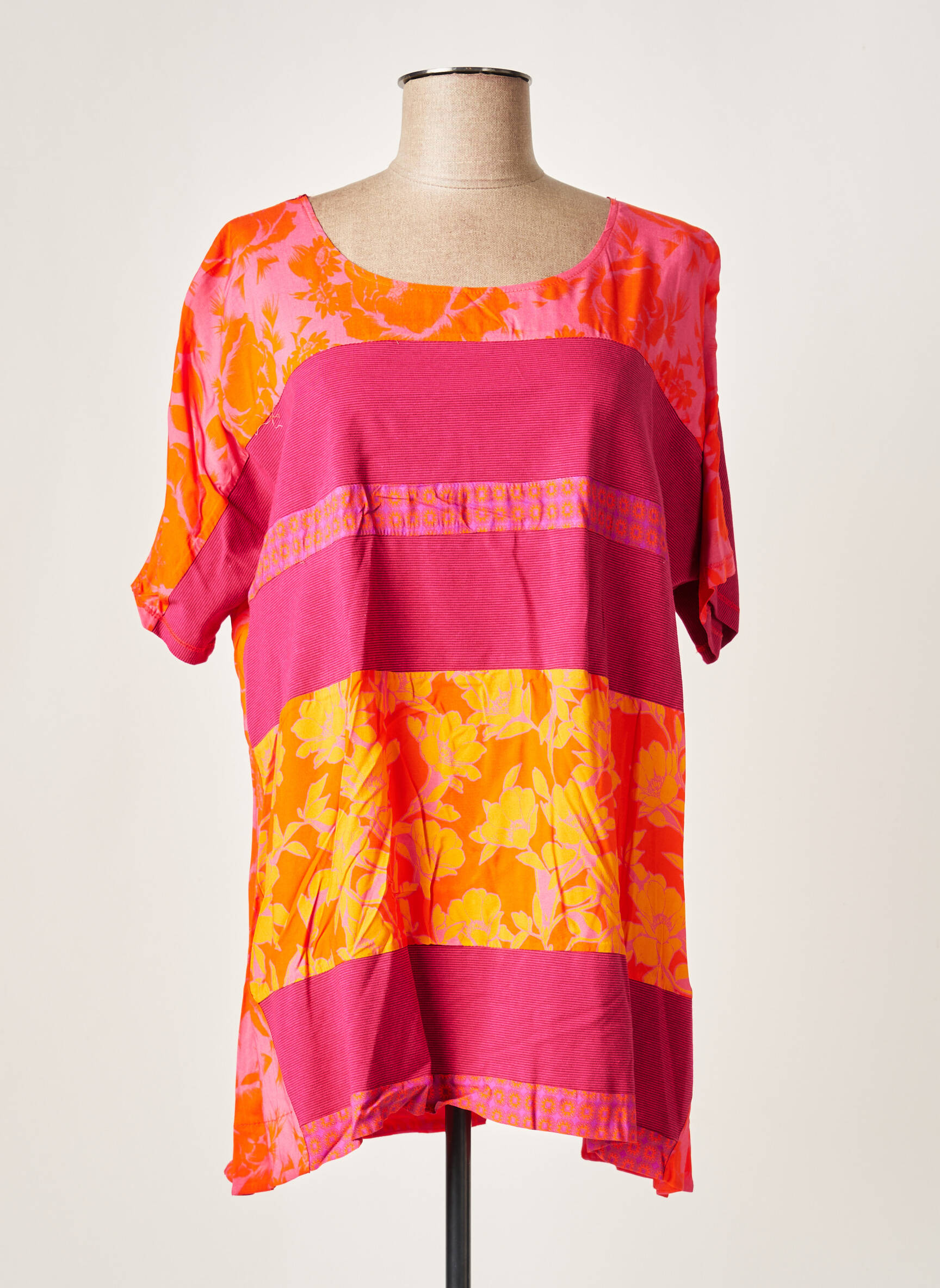Franck Anna Tuniquemanchecourte Femme couleur orange