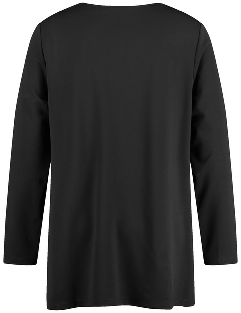 Ausgestelltes Langarmshirt mit Zipper