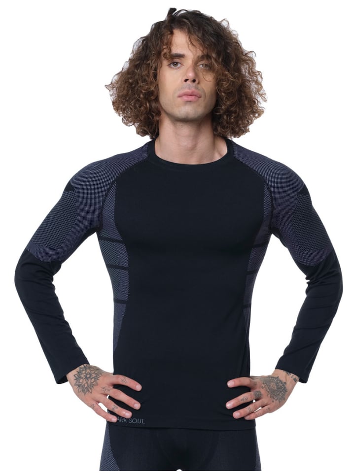 Stark Soul® Skiunterwäsche - Hemd Seamless Funktionsunterwäsche in schwarz/grau günstig kaufen