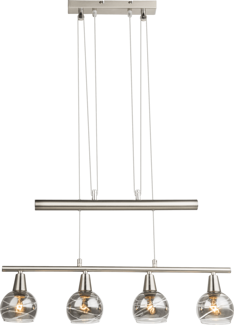Globo Lighting - ROMAN - Hängeleuchte Metall Nickel matt, 4x E14 LED