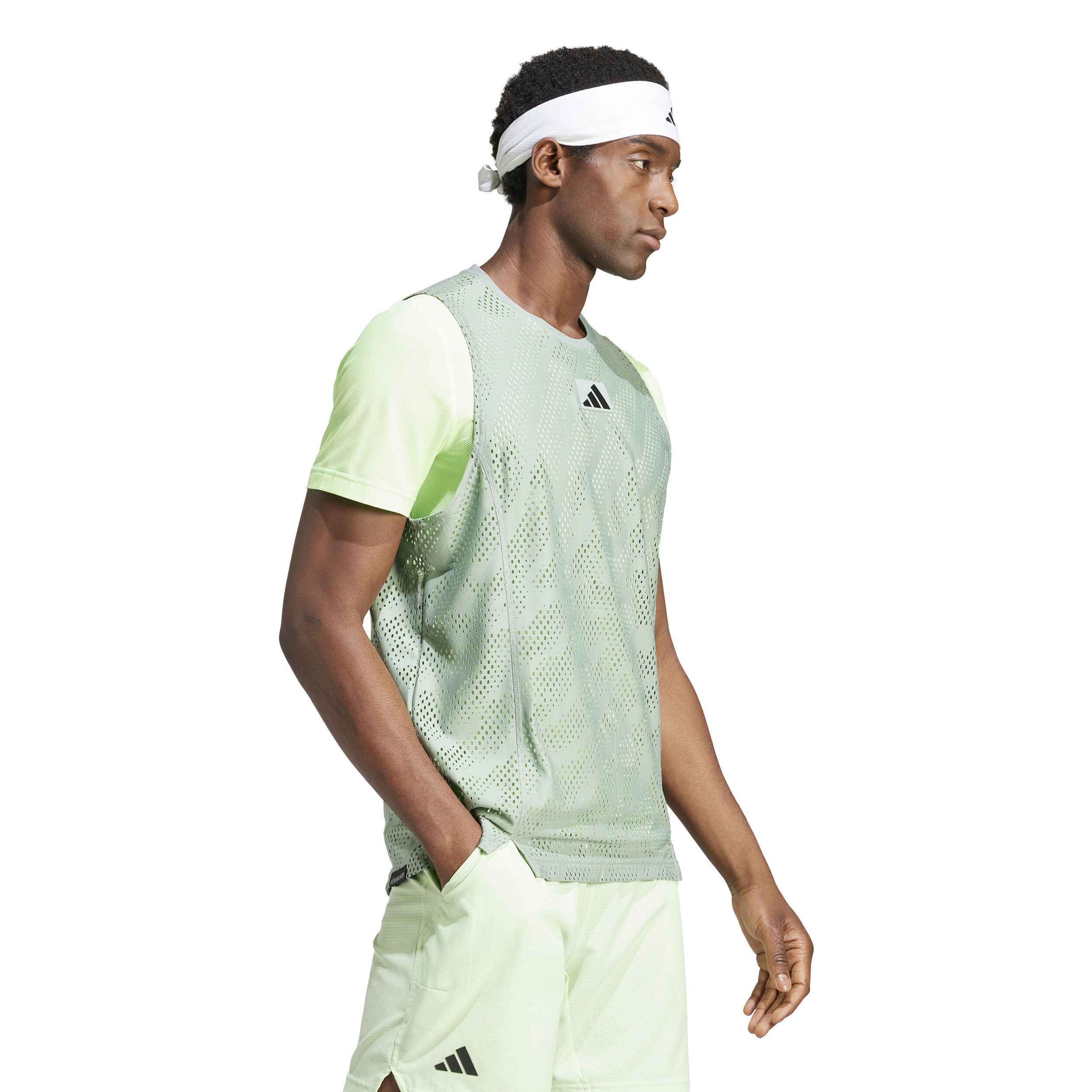 Mesh Pro T-Shirt Herren - Hellgrün, Limette