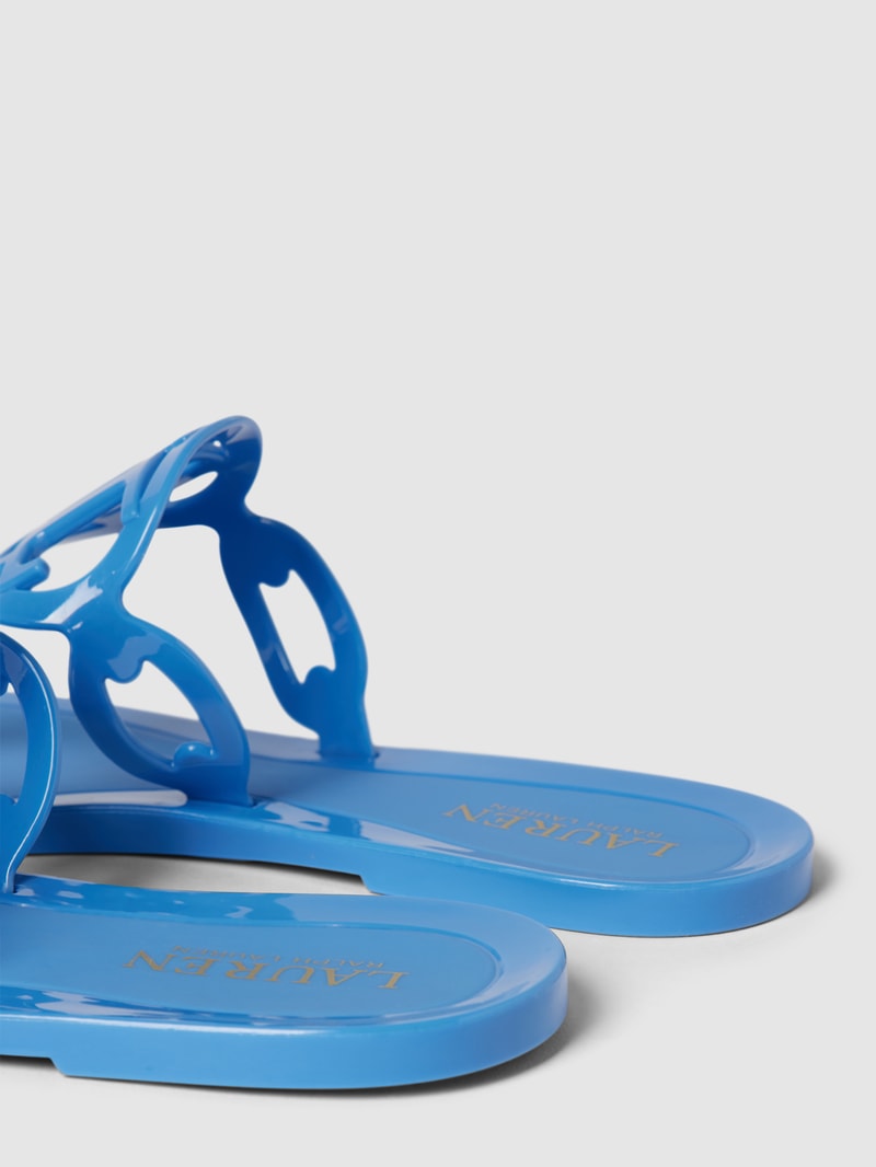 Zehentrenner mit Label-Details Modell 'JELLY' in hellblau