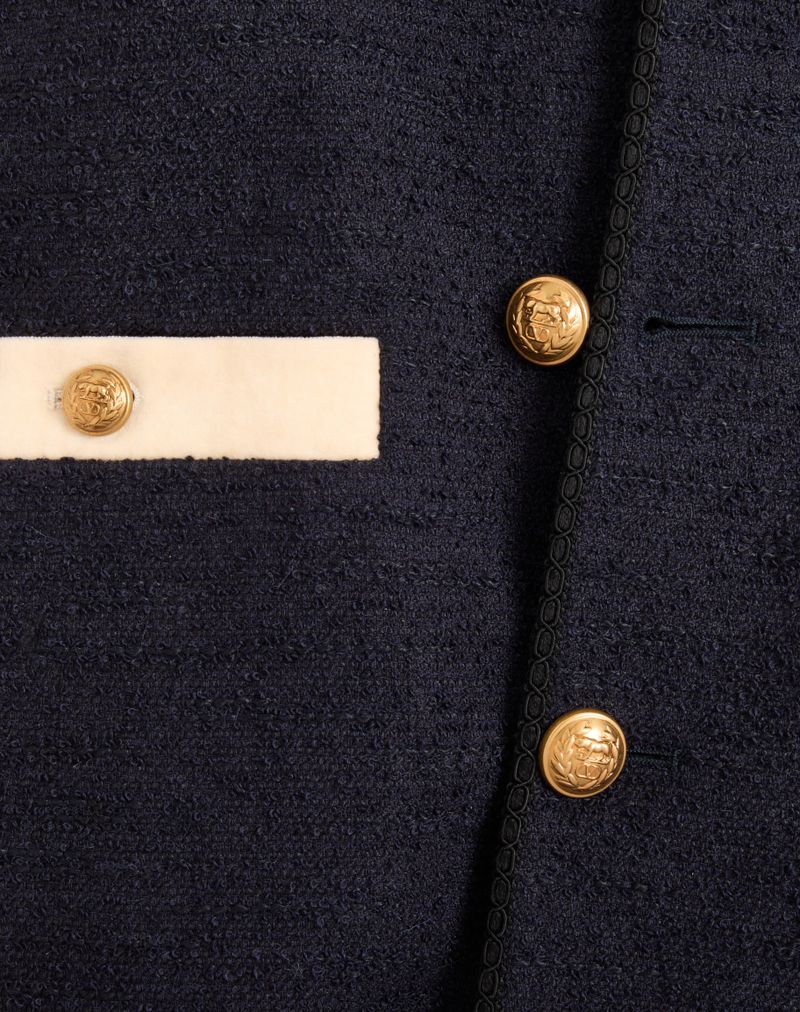 Bomberjakke i bomulds-tweed