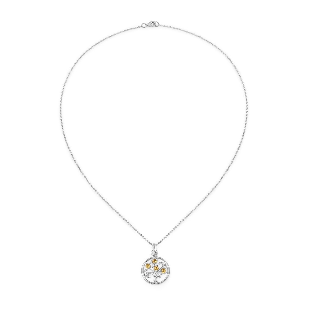 Rafaela Donata Chaîne Tree of Life Argent sterling Citrine en Argent Bijoux