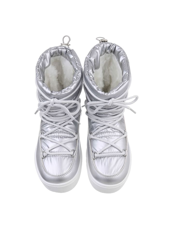 Ital-Design Stiefelette in Silber günstig kaufen