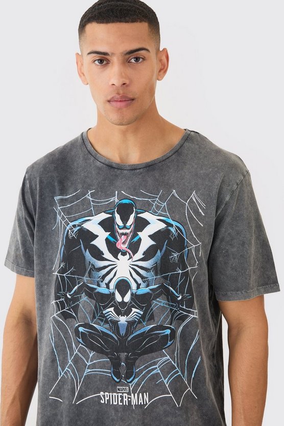 Oversize T-Shirt mit lizenziertem Venom Marvel Print