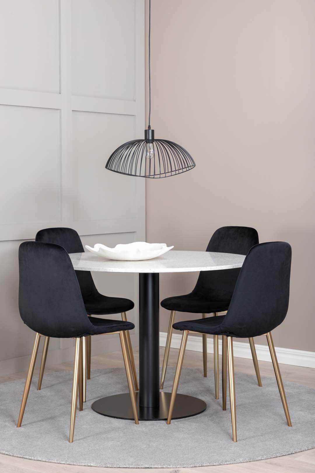 ebuy24 Essgruppe Razzia Essgruppe Tisch weiß und 4 Polar Stühle sch