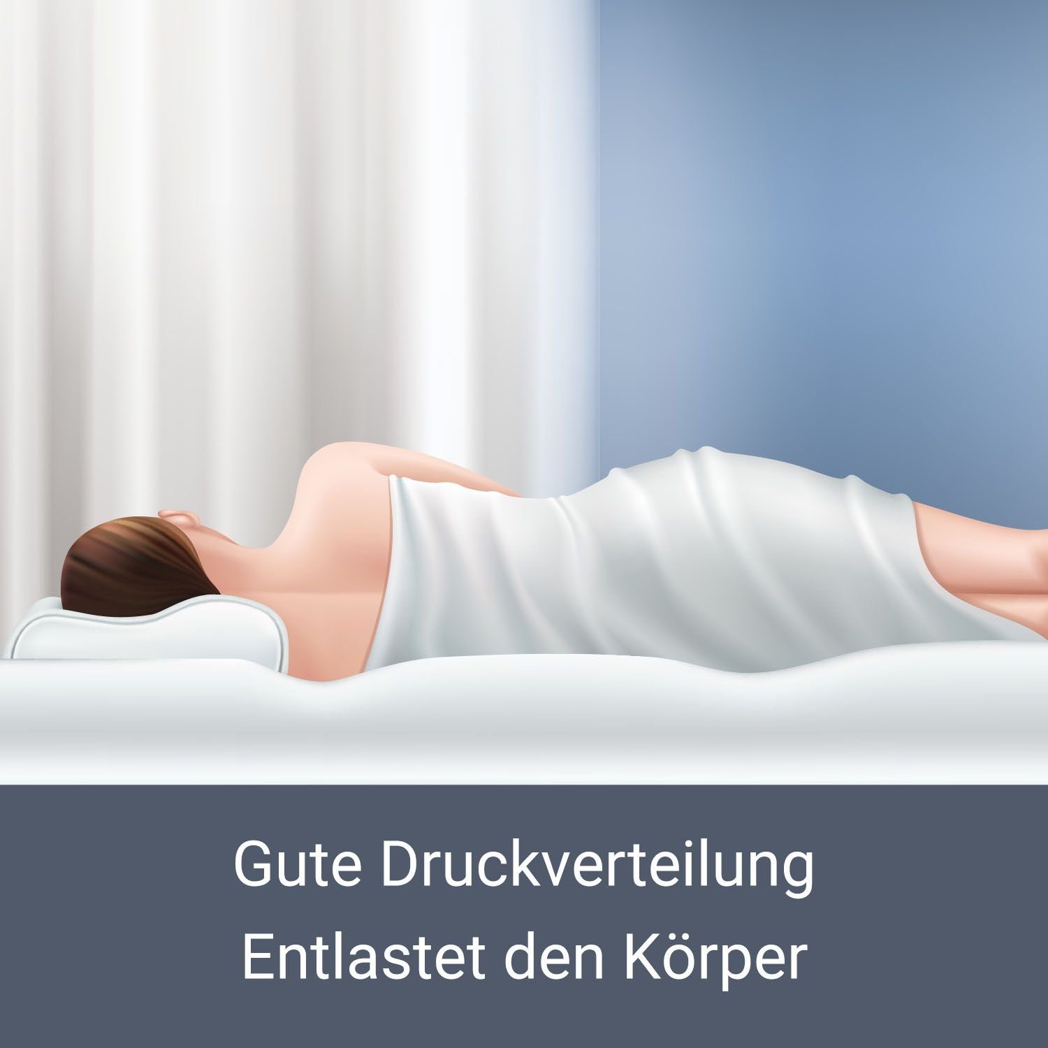 Juskys Boxspringbett Houston, 120x200 cm, Bonell-Federkernmatratzen, Topper, LED-Beleuchtung