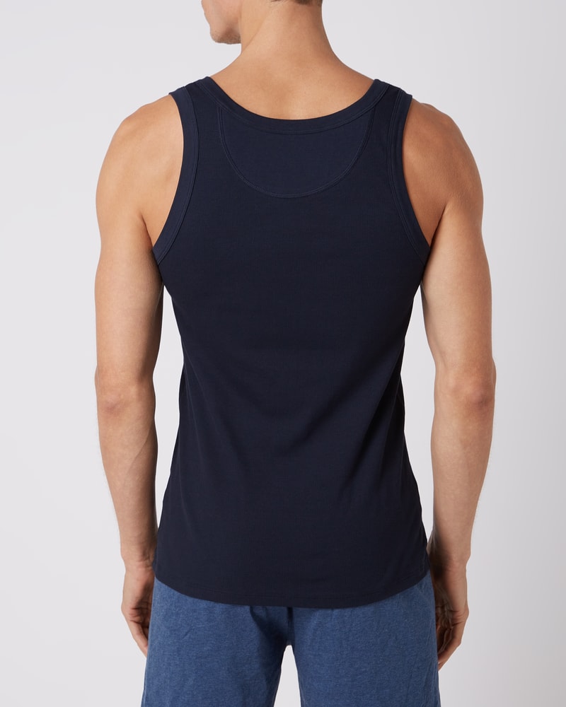 Tanktop mit Stretch-Anteil in dunkelblau
