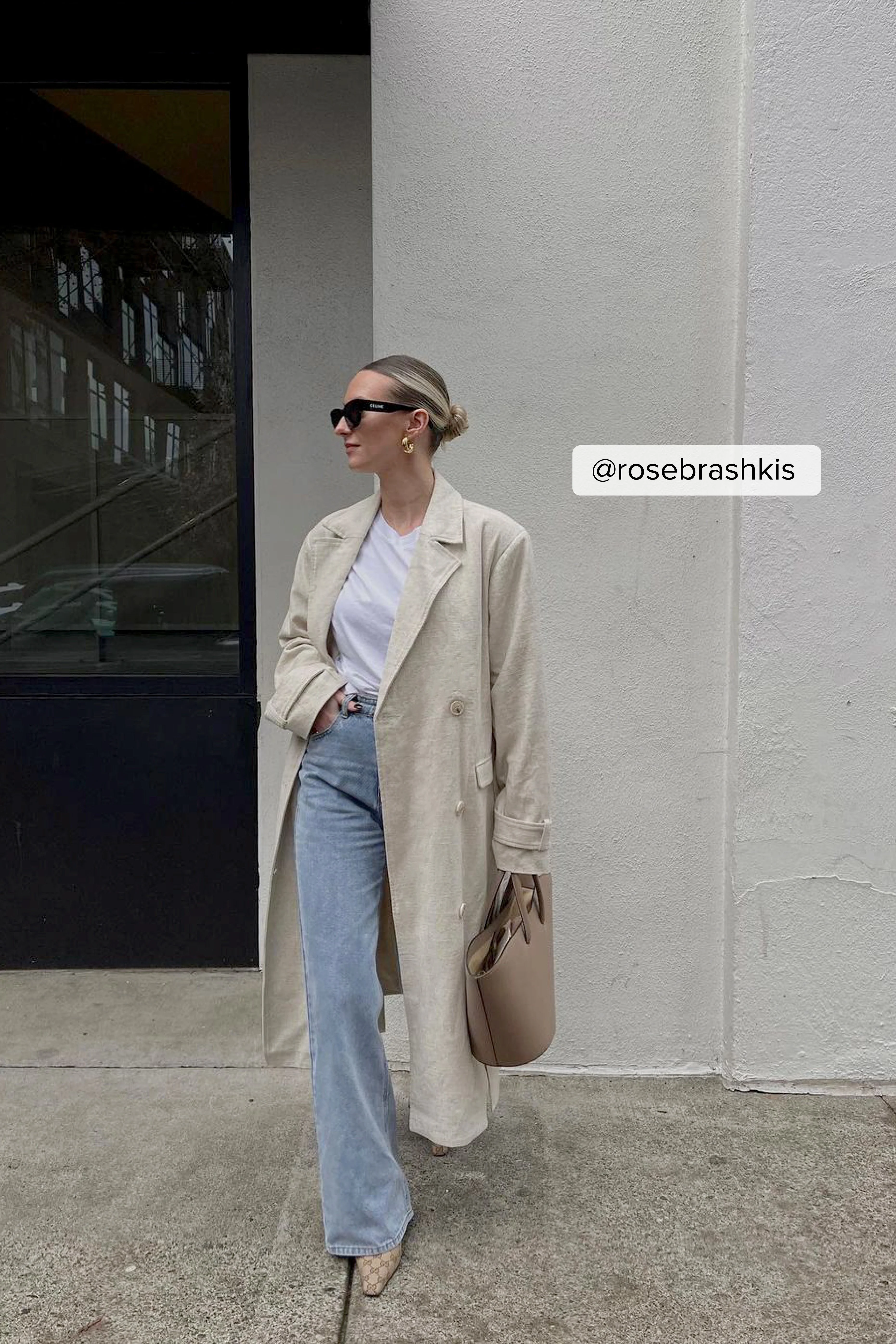 Trenchcoat aus Leinenmischung