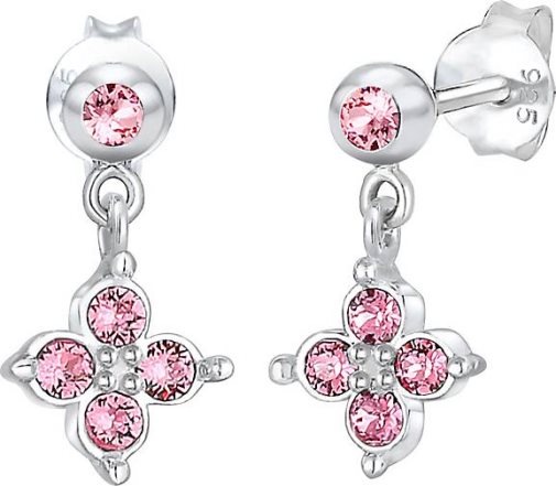 Elli Ohrringe Kinder Blume Kristalle Süss 925 Silber