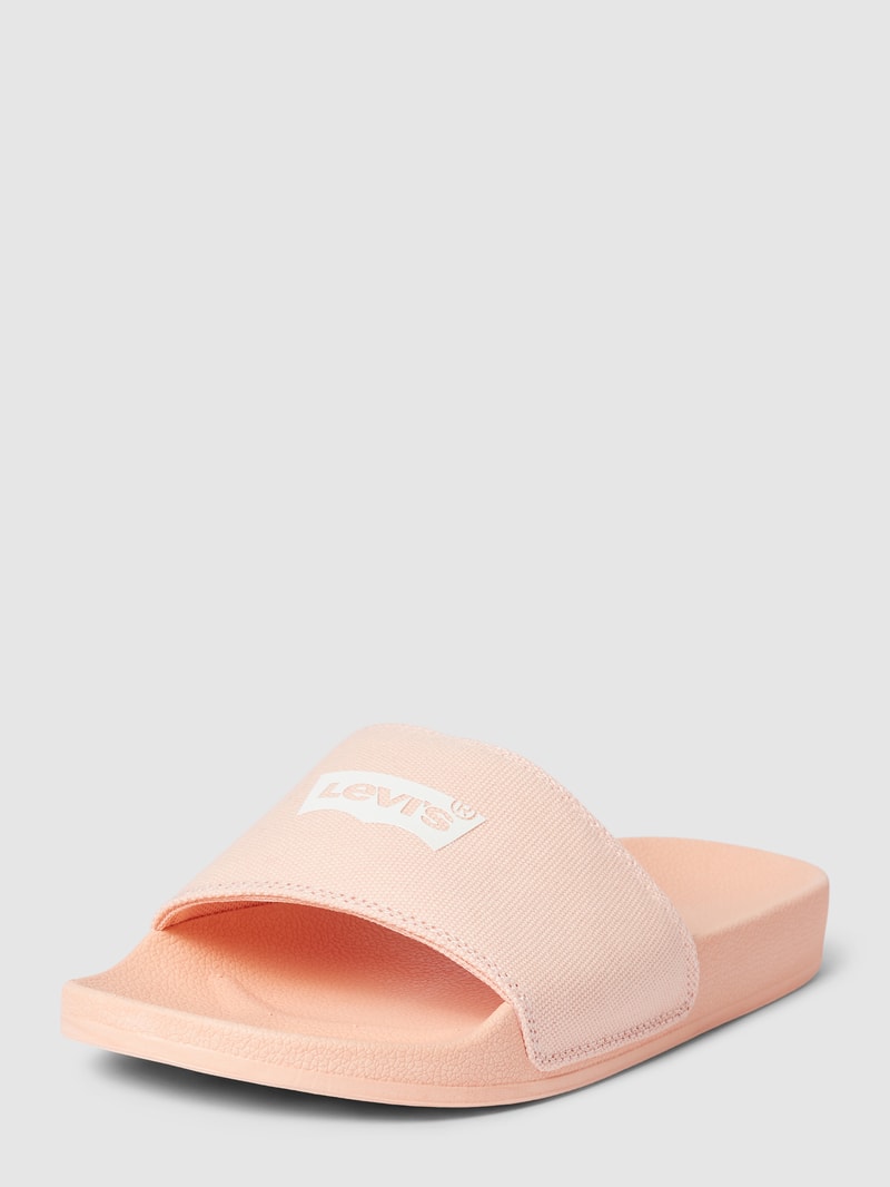 Slides mit Label-Print Modell 'JUNE' in lachs