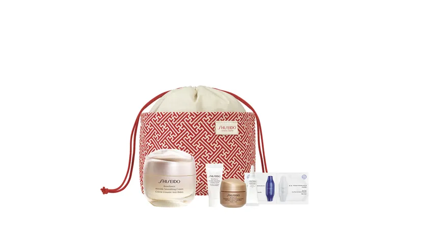 SHISEIDO BENEFIANCE Wrinkle Smoothing Cream Pouch Set Geschenkpackung