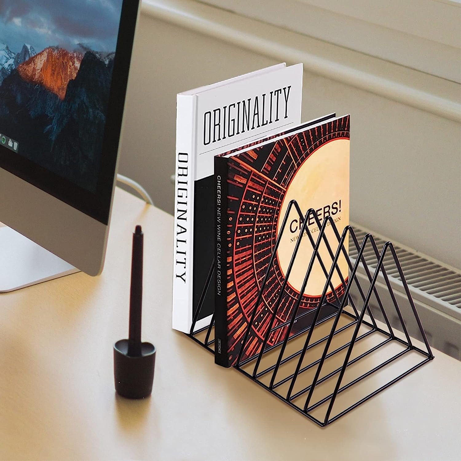 ZmdecQna CD-Regal Vinyl-Schallplattenhalter,Vertikaler Schallplattenständer