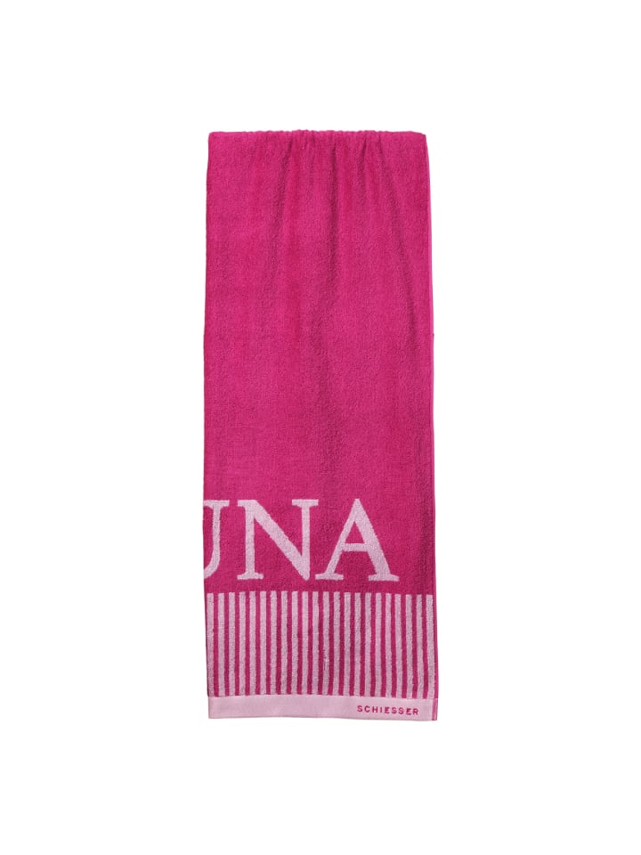 Schiesser Saunatuch Rom in Fuchsia günstig kaufen 75 x 200 cm