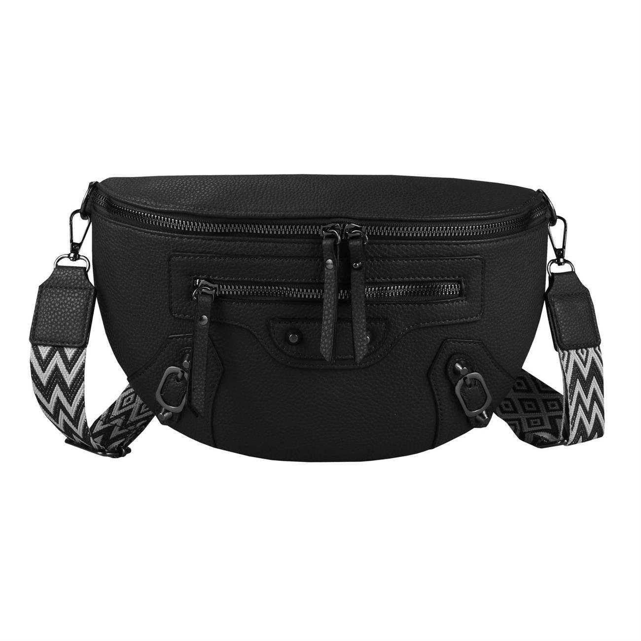 ITALYSHOP24 Bauchtasche Damen Gürteltasche Umhängetasche Bodybag Schultertasche CrossOver, Hüfttasche, Brusttasche, Crossbody, Muster Taschengurt, leicht Gewicht