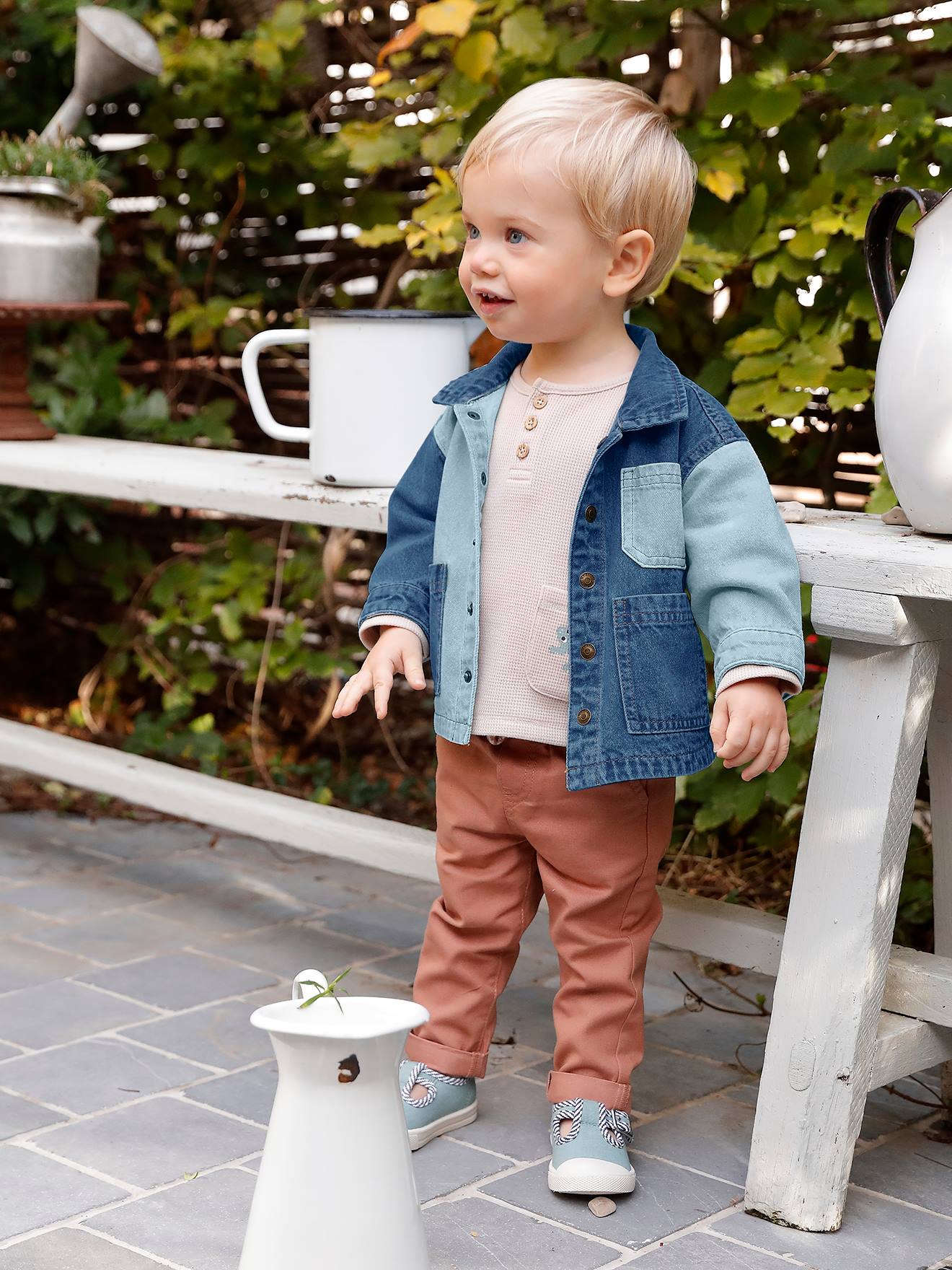 Vertbaudet Baby Jeansjacke - blue stone