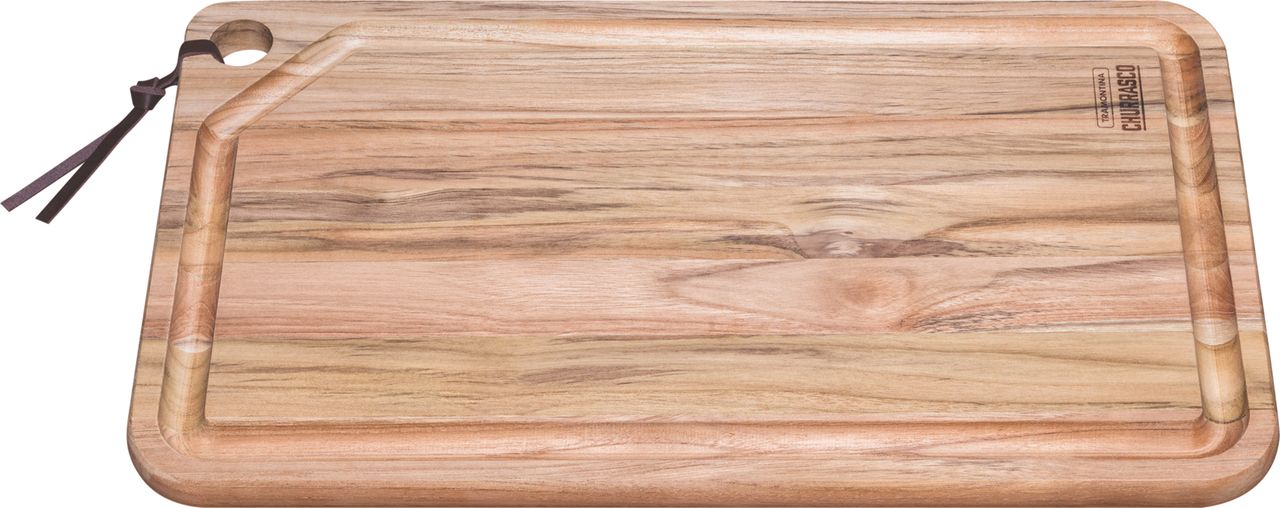 Tramontina Servier- und Schneidebrett, Teak, 49 x 28 x 2,2 cm