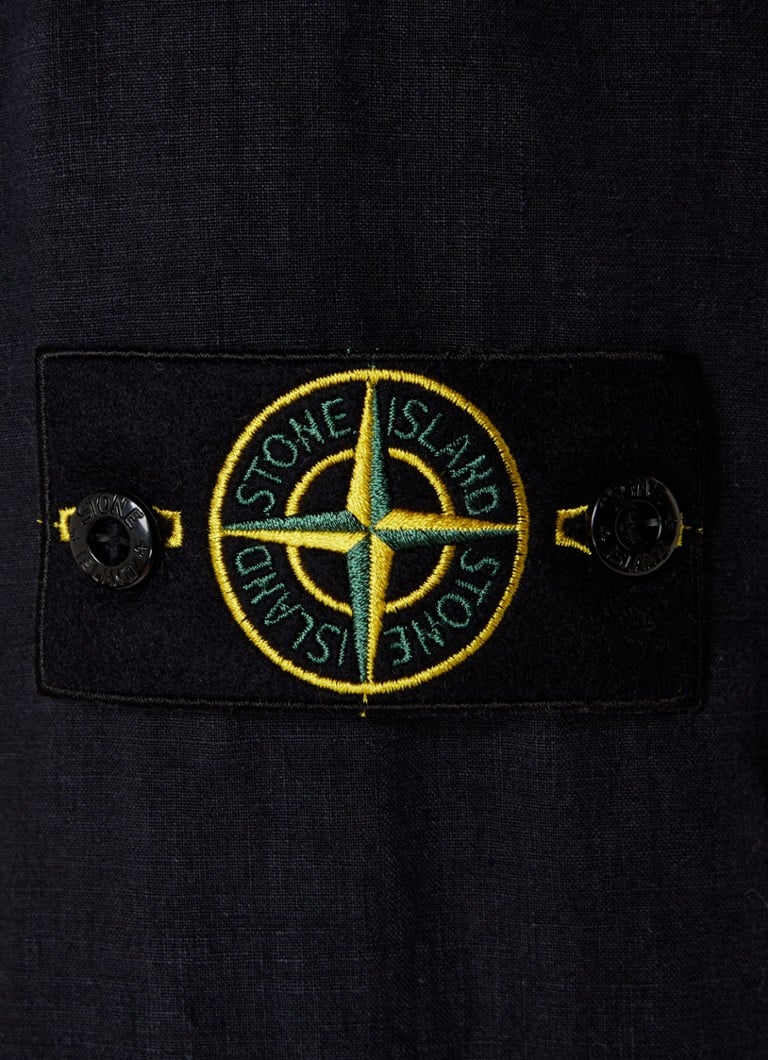 Stone Island 42130 Jakna od mješavine lana s logotipom i bočnim džepovima