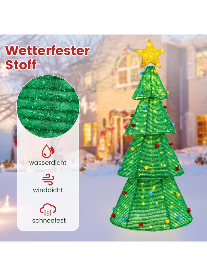 COSTWAY 190cm LED Weihnachtsbaum künstlich in Grün günstig kaufen onesize