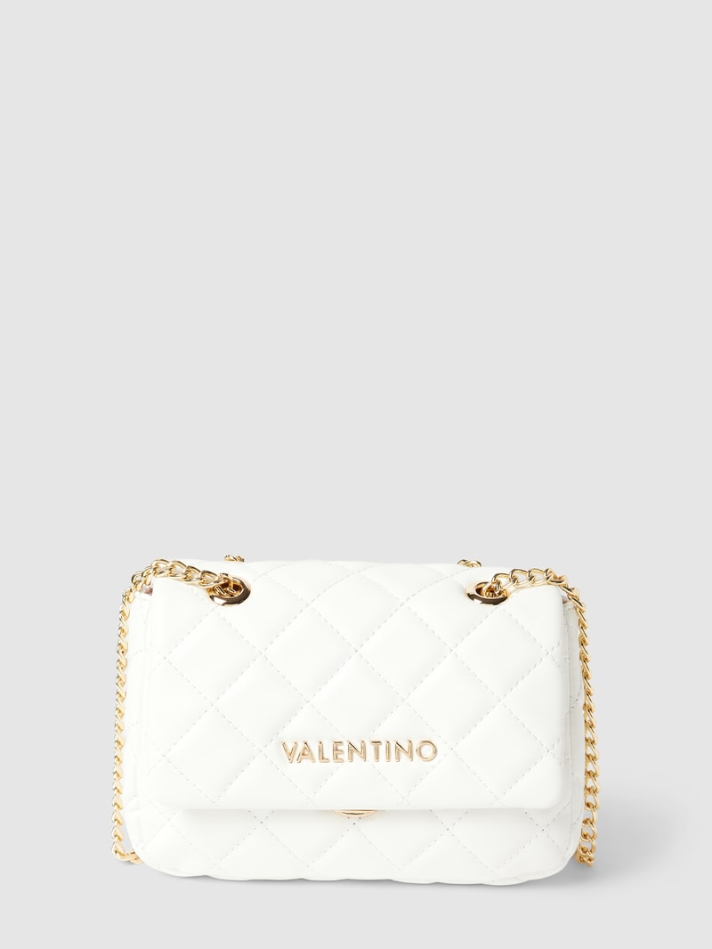 Umhängetasche mit Label-Detail Modell 'OCARINA PATTINA' in weiß