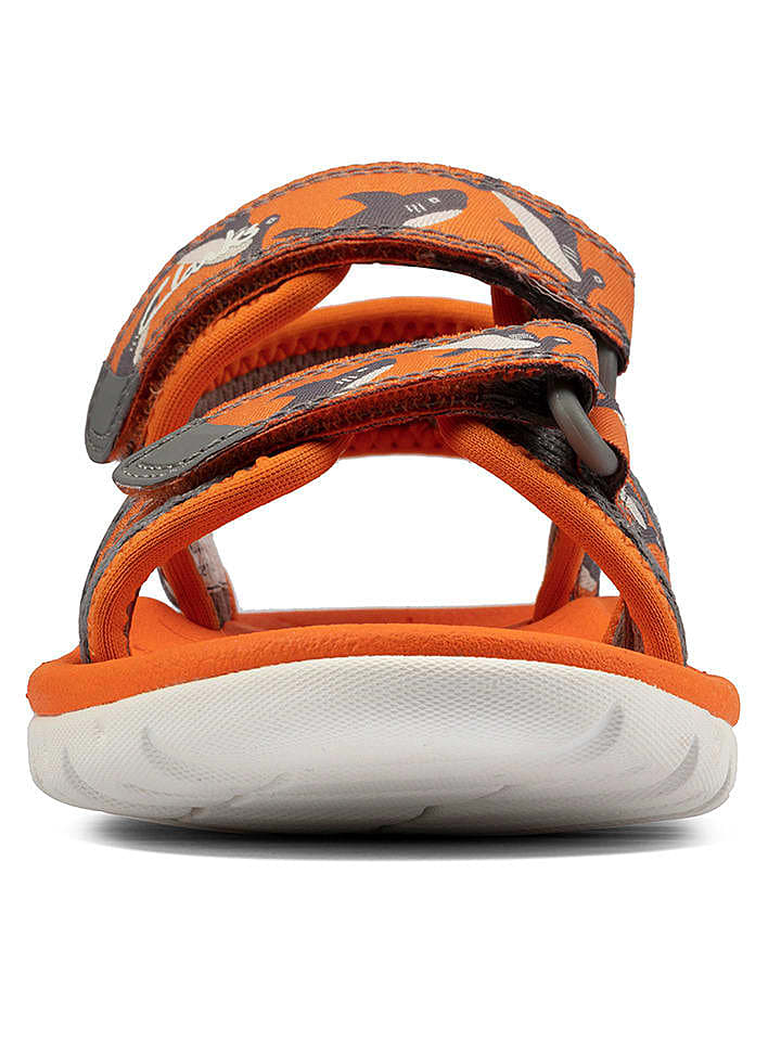 Clarks Sandalen in Grau/ Orange günstig kaufen 32