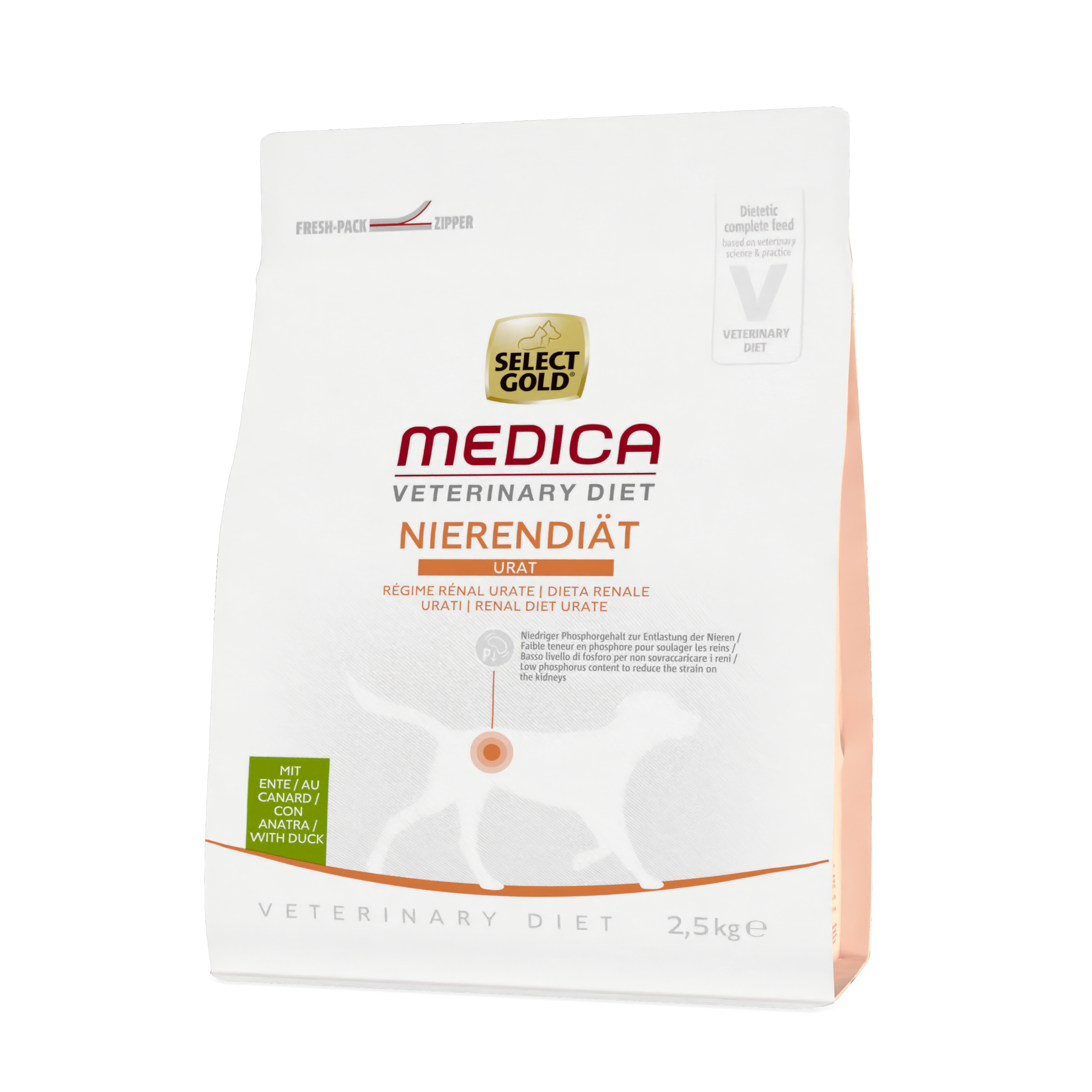 SELECT GOLD Hundetrockenfutter SELECT GOLD Medica Nierendiät Ente 2,5 kg