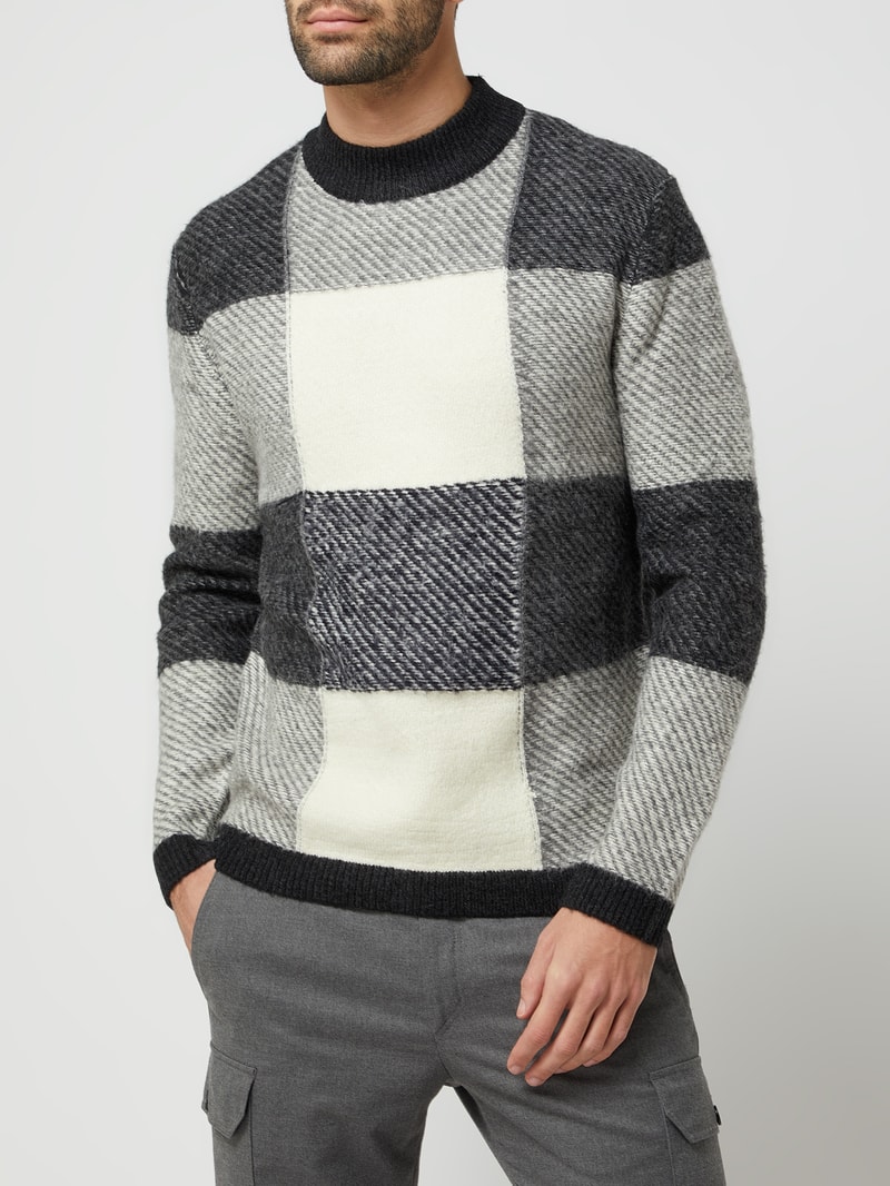 Pullover mit Woll-Anteil Modell 'Mola' in hellgrau