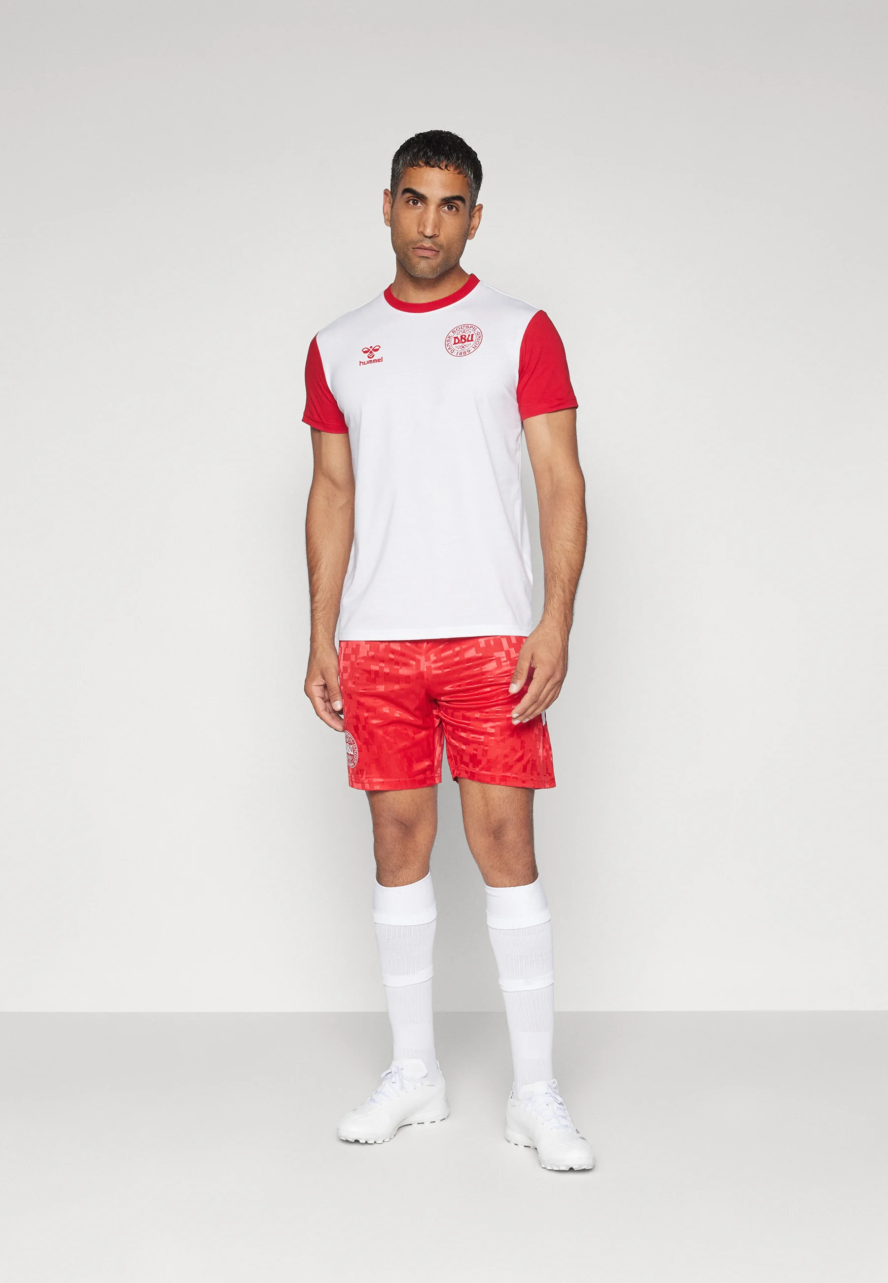 Hummel DENMARK FAN BLOCK TEE - Camiseta con estampado