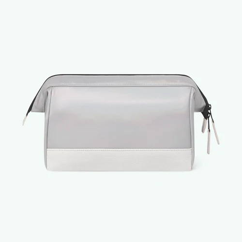 Rue le Bastard iridescent white toiletry bag