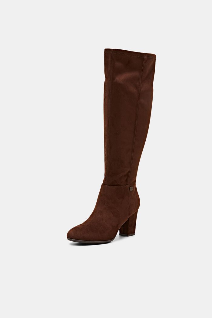 Kniehohe Boots in Wildlederoptik