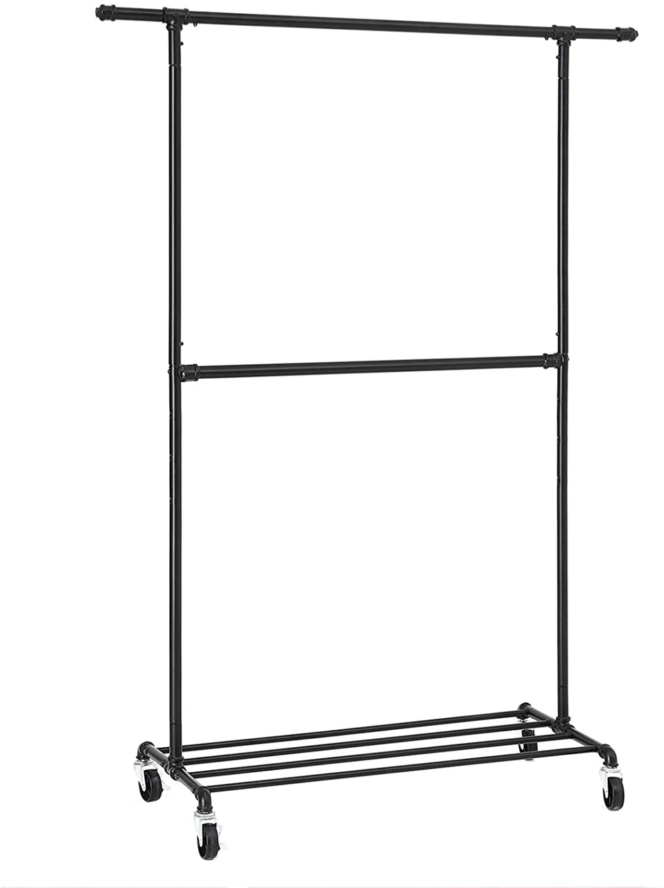 Songmics Kleiderständer, 130x49x198cm, Schwarz