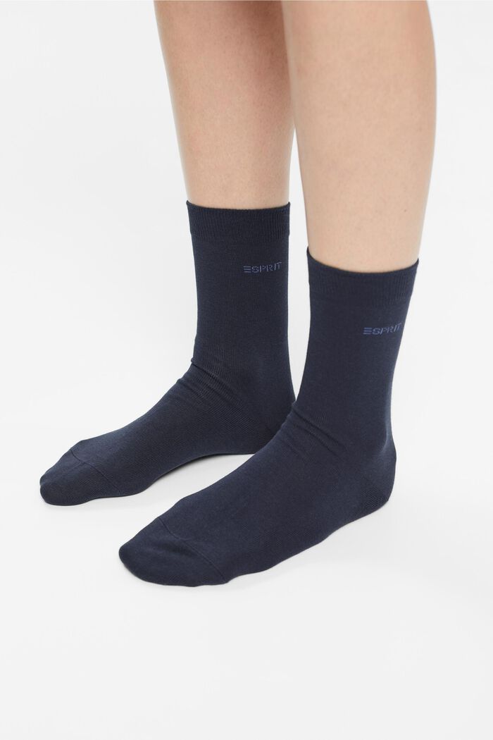 5er-Pack unifarbene Socken, Bio-Baumwolle
