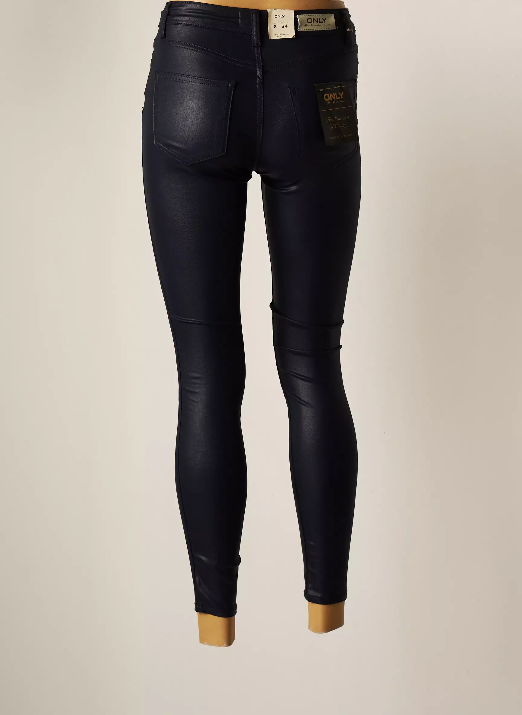 Only Pantalons Slim Femme couleur bleu