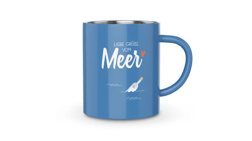 Geschenk für Dich Thermobecher Liebe Grüße vom Meer 250ml