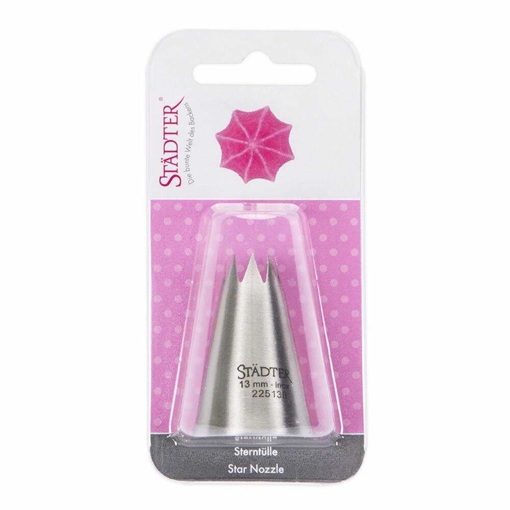 STÄDTER Spritzbeutel Fine Line Sterntülle Groß 13 mm