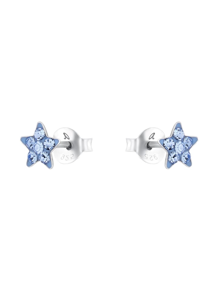 Amor Ohrstecker Silber 925, rhodiniert in Blau günstig kaufen onesize
