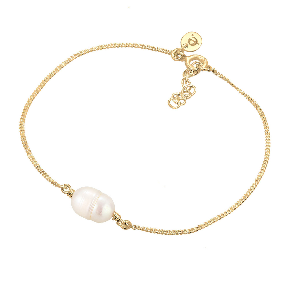 Elli PREMIUM Elli PREMIUM Bracelet Maritime Mer Perles d'eau Douce Bracelet Femme  Plaqué Or A Bracelet