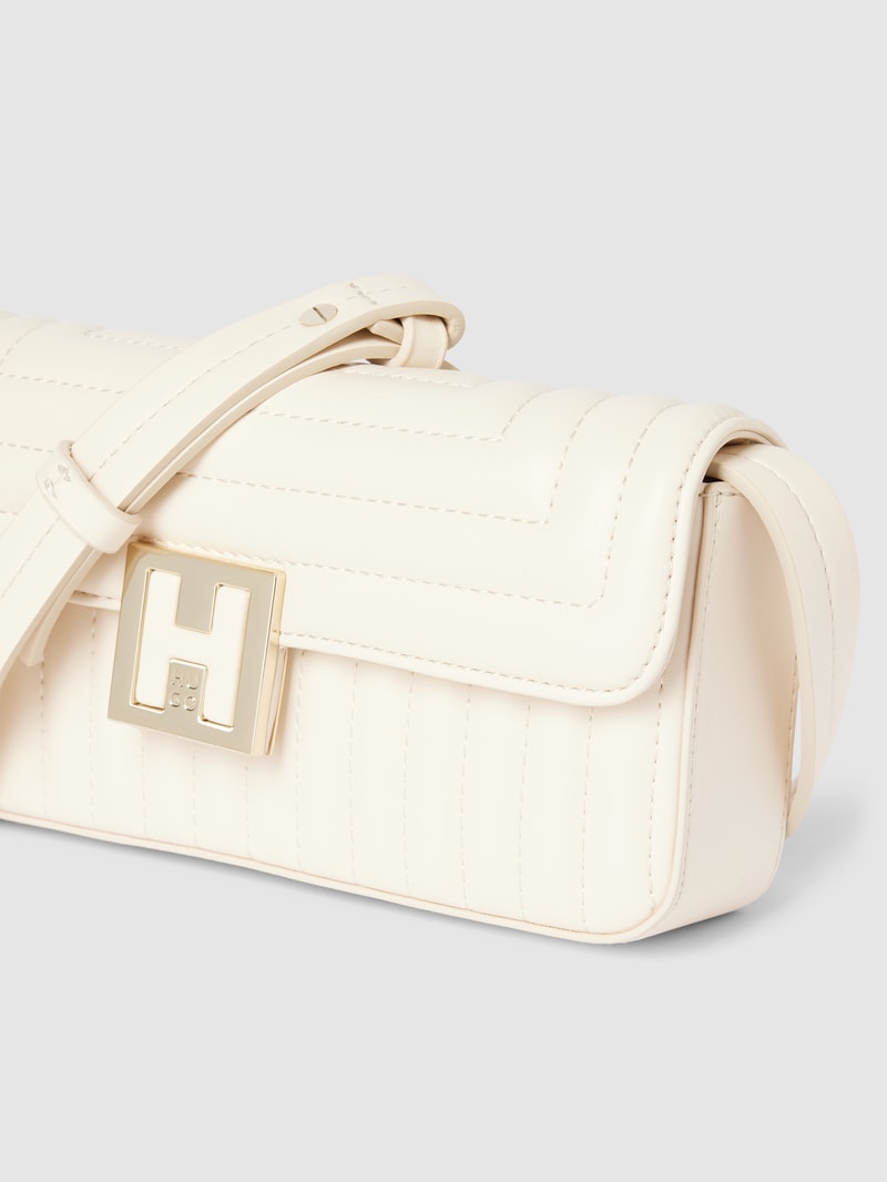 Handtasche mit Label-Detail Modell 'Jodie' in weiß