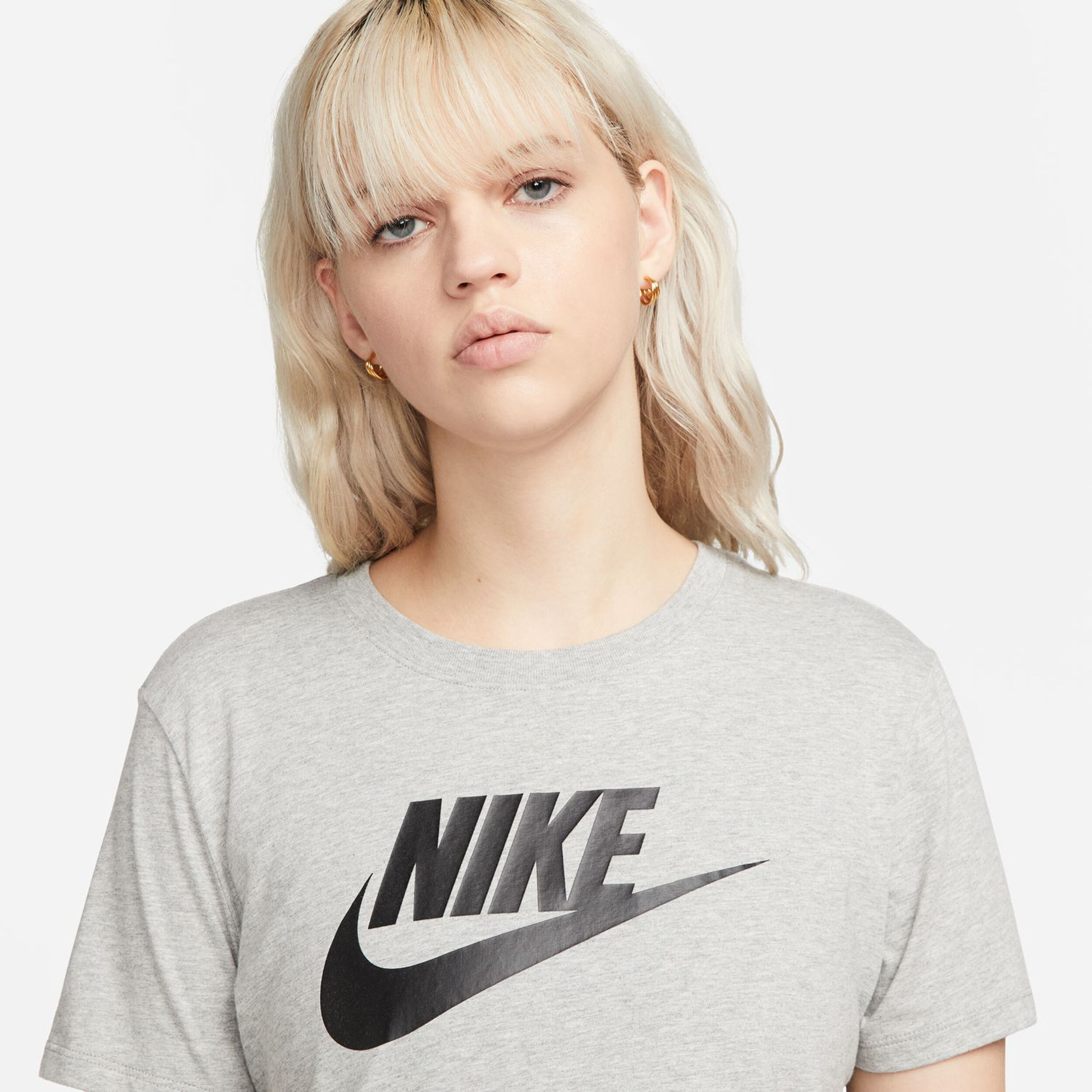 New Sportswear Essential Icon Futura T-Shirt Damen - Grau, Weiß