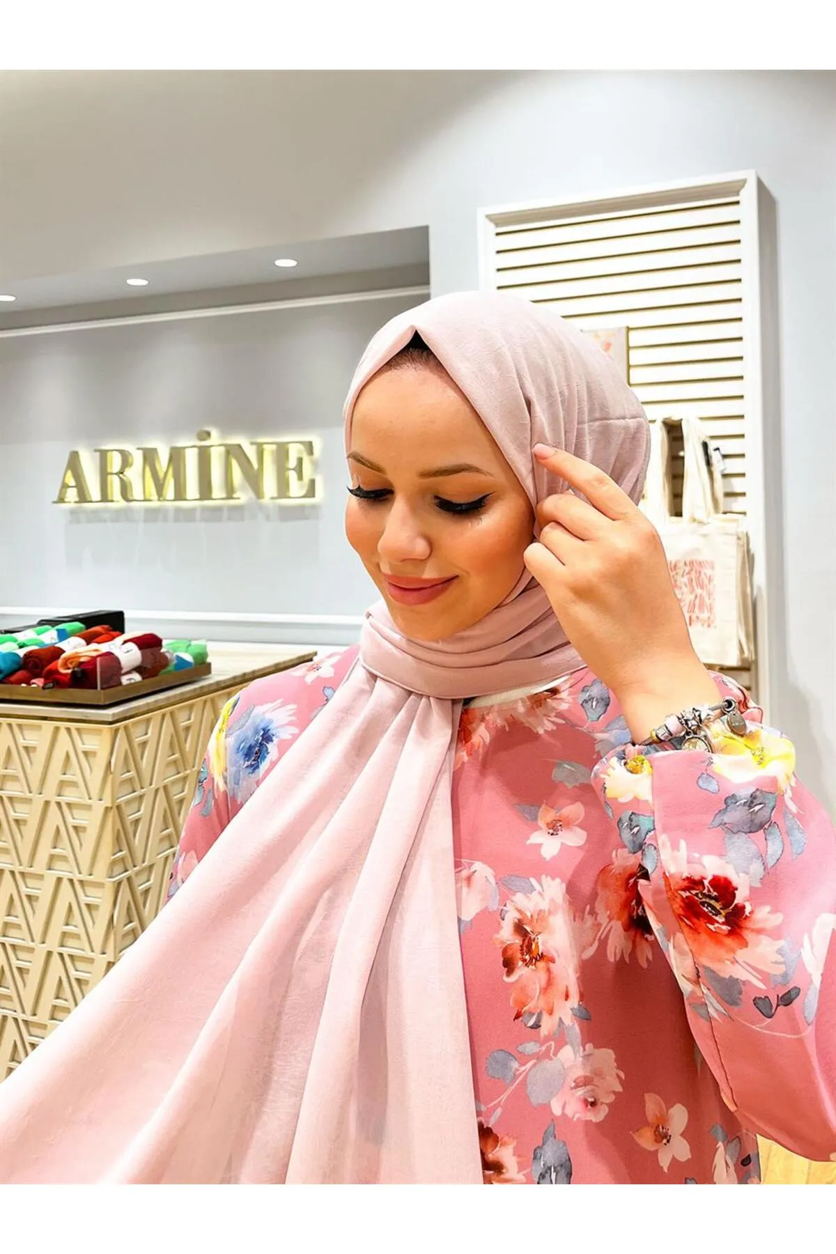 Armine  Trend Crinkle Chiffon-Schal – Atskrn-24 – Staubrosa