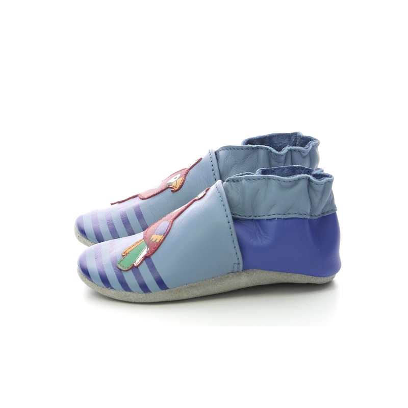 Chaussons cuir Macao Parrot