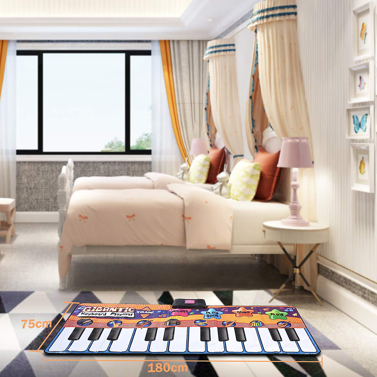 Musikmatte 180x75cm 8 Instrumente und 4 Modi