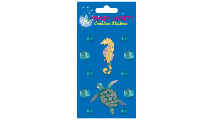 PAP-ART Strass-Sticker blau