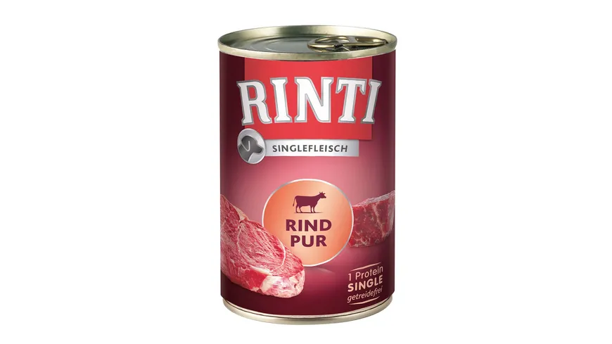 RINTI Hundenassfutter Singlefleisch Rind Pur 400 g