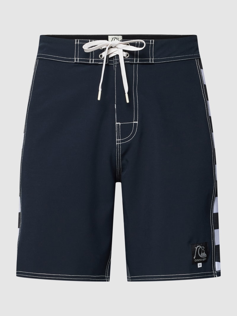 Badehose mit Label-Detail Modell 'ORIGINAL ARCH' in schwarz
