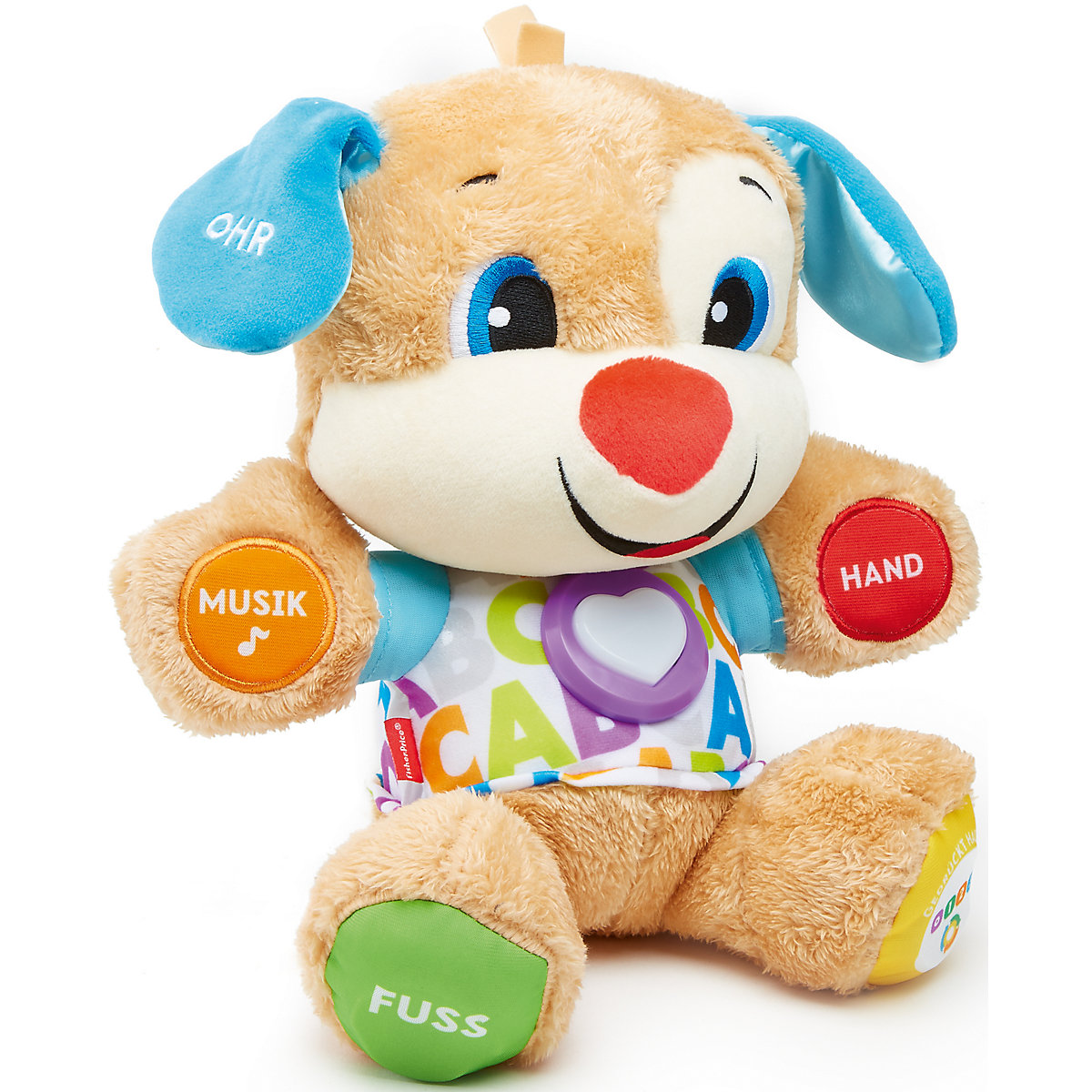 Fisher-Price Lernspaß Hündchen, Baby-Spielzeug mit Musik, Kuscheltier, Lernspielzeug