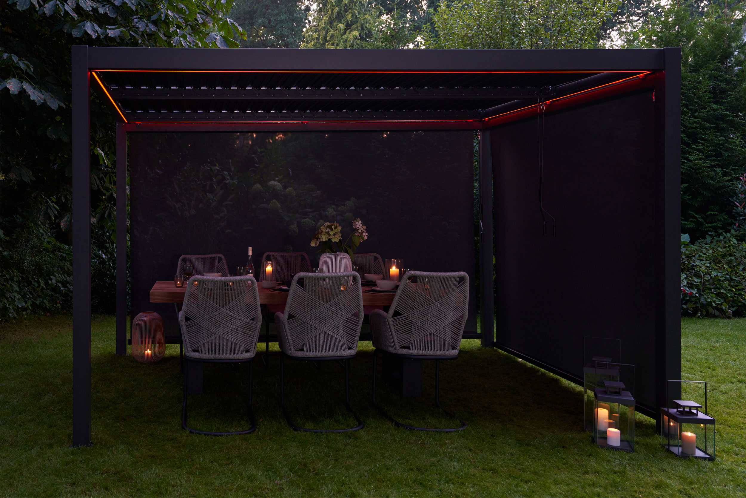 OUTDOORGartenpavillon 3x3m Anthrazit