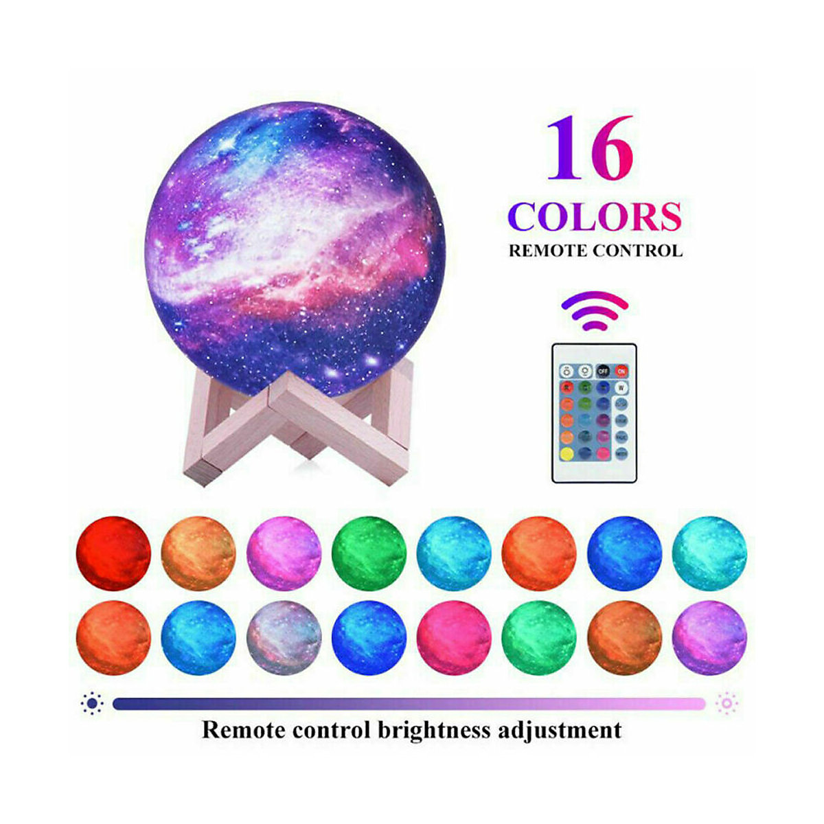 Galaxie Mondlampe mit 16 Farben Nachtlichter für Kinder