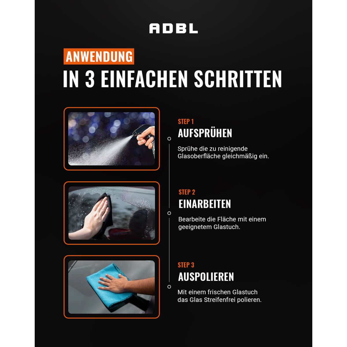 ADBL Glass Cleaner Glasreiniger mit Canyon Trigger 1L